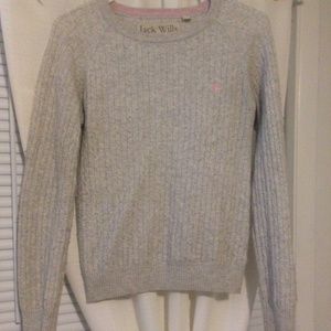 Gray Jack Wills Cable Knit Sweater